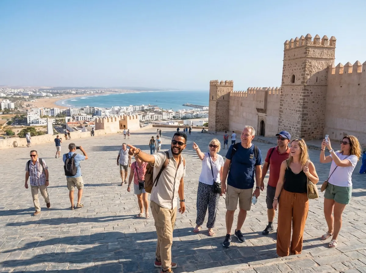 Kasbah Agadir Oufella viewpoint and city skyline